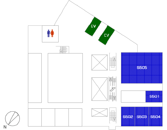 Floor Map: 5th floor, Sotobori Bldg.
