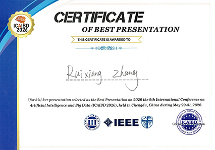 Certificate of Award